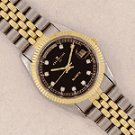 Man's Black Dial Watch With Metal Band