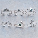 1dozen Cubic Zirconia Toe Rings