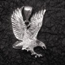 Sterling Silver Diamond-Cut Eagle Pendant