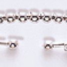 Sterling Silver Beaded Cuff Bracelet.