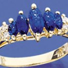 10K Gold Lady's Sapphire Diamond Ring