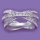 Sterling Silver White Cubic Zirconia Ring Set