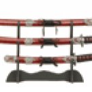 Samurai Swords with Wood Stand Set