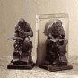 Bronze Reading Monkey Bookends