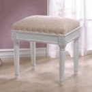 Floral Fabric Vanity Stool