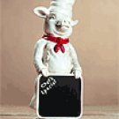 Alabastrite Pig Chef With Chalkboard