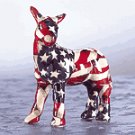 Mini American Flag Patchwork Donkey