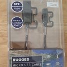 Altec Lansing Braided Rugged Micro USB Cable 6Ft. Black