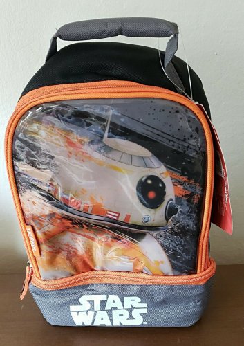 Disney Star Wars by THERMOS Black/Orange Insulated Lunch Bag New