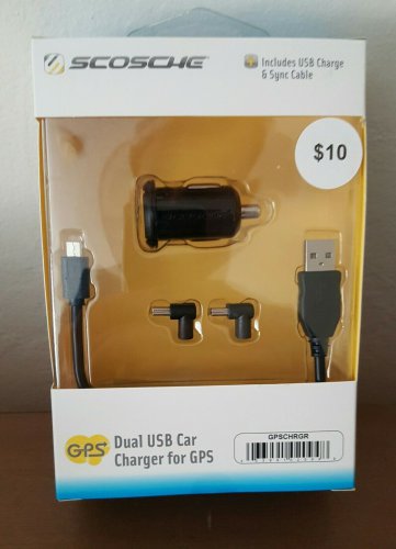 Scosche Dual USB Car Charger for GPS