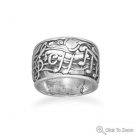 Oxidized Musical Theme Ring