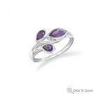 Pear and Marquise Amethyst Ring