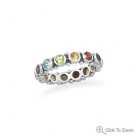 Oxidized Multistone Eternity Ring
