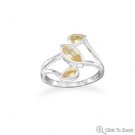 Citrine Split Band Design Ring