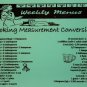 Cooking Measurement Conversion Fridge Magnet