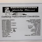 Cooking Measurement Conversion Fridge Magnet