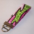 Green & Pink Circle Keyfob Wristlet