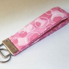 Pink & white Circle Keyfob Wristlet