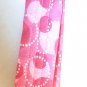Pink & white Circle Keyfob Wristlet
