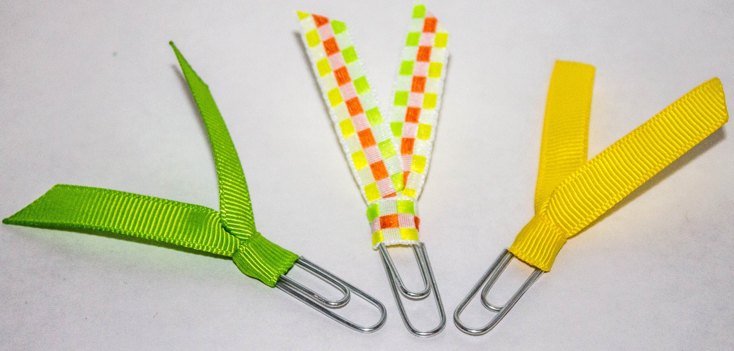 Check Paper Clip Bookmarks