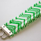 Green Stripe Key Fob Wristlet