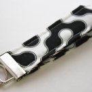 Black White Key Fob Wristlet