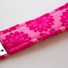 Hot Pink Flower Key Fob Wristlet