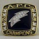 1994 San Diego Chargers AFC American Football Championship Rings Ring