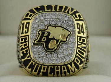 1994 BC Lions The 82nd Grey Cup Championship Rings Ring