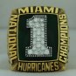 1989 Miami Hurricanes NCAA National Championship Rings Ring