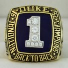 1992 Duke Blue Devils NCAA Basketball  National Championship Rings Ring