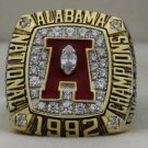 1992 Alabama Crimson Tide NCAA National Championship Rings Ring
