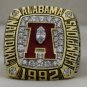 1992 Alabama Crimson Tide NCAA National Championship Rings Ring