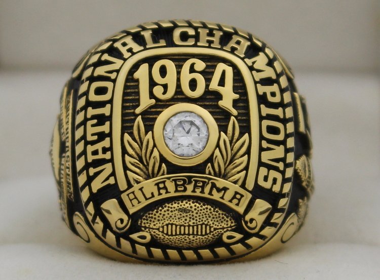 1964 Alabama Crimson Tide National Championship Rings Ring