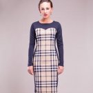 Fitted Paneled Long Sleeve Ladies Dress  SIZE UK 14