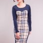 Fitted Paneled Long Sleeve Ladies Dress  SIZE UK 14