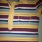 American Eagle Outfitters Stretch Polo Shirt M Striped Multicolor Single Pocket