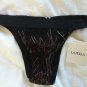 La Perla Japanese Blossom Bamboo Motif Tanga Cheeky Panty Black S