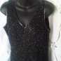Sleeveless Little Black Dress JMD New York S Sequined V Neck Cocktail Dress