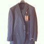 Bernini Beverly Hills Performa Stretch Merino Wool Two Button Suit Pinstripe Bla