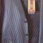 Bernini Beverly Hills Performa Stretch Merino Wool Two Button Suit Pinstripe Bla