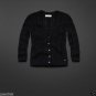 Abercrombie & Fitch Navy Blue Cable Knit Open Stitch Cardigan Sweater Collegiate