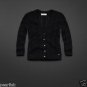 Abercrombie & Fitch Navy Blue Cable Knit Open Stitch Cardigan Sweater Collegiate