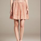 Banana Republic BR Monogram Full Metallic Lace Skirt Bronze 6