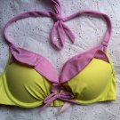 Victoria's Secret Gorgeous Ruffle PUSH UP Add 2 Cups Halter Swim Top 32B
