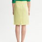 Banana Republic Pale Yellow Paisley Textured Pencil Skirt 10