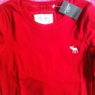 Abercrombie & Fitch Long Sleeve Slim Fit Crewneck Shirt  Tee Logo