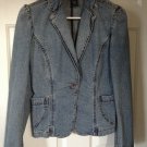 Express Jeans Stretch 3 / 4 Denim Jean Jacket Stone Wash