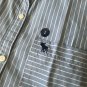 NWT ABERCROMBIE & FITCH Oxford Blue  Button Down Stripe Shirt S