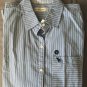 NWT ABERCROMBIE & FITCH Oxford Blue  Button Down Stripe Shirt S